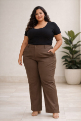 CAL�A ALFAIATARIA MARRON  TAM 48 - 50