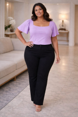   BLUSA VISCOLINHO DECOTE QUADRADO    TAM   48