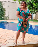 VESTIDO CIGANINHA EM VISCOLYCRA COM BABADO E ELASTICO EM TODO O OMBRO tam  52