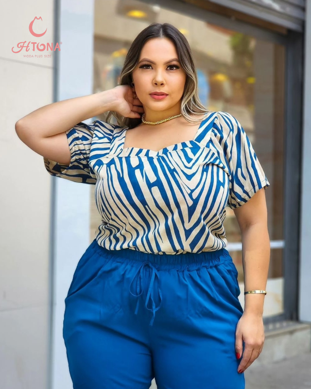 BLUSA ANIMAL PRINT AZUL 54