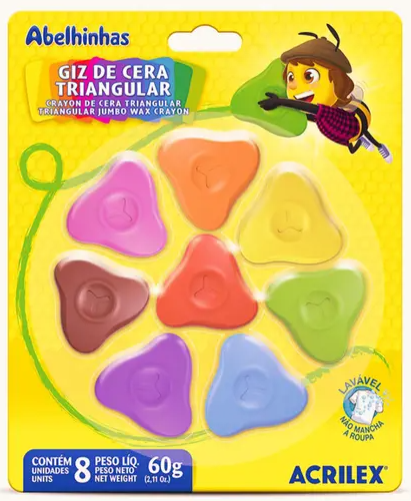Giz de Cera Triangular Acrilex
