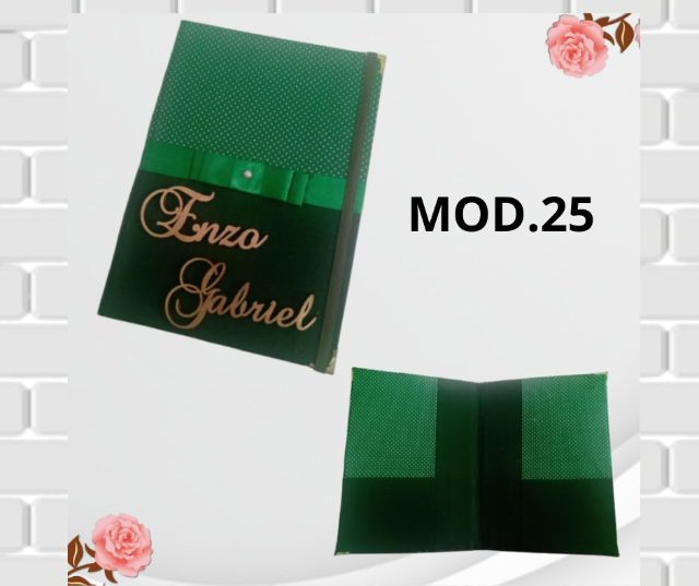 Capa Dura em tecido para Caderneta de Vacina - mod. 25 a 27
