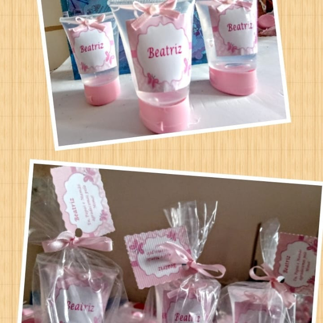 Bisnaga alcool gel 30 ml- Lembrancinha casamento/aniversrio